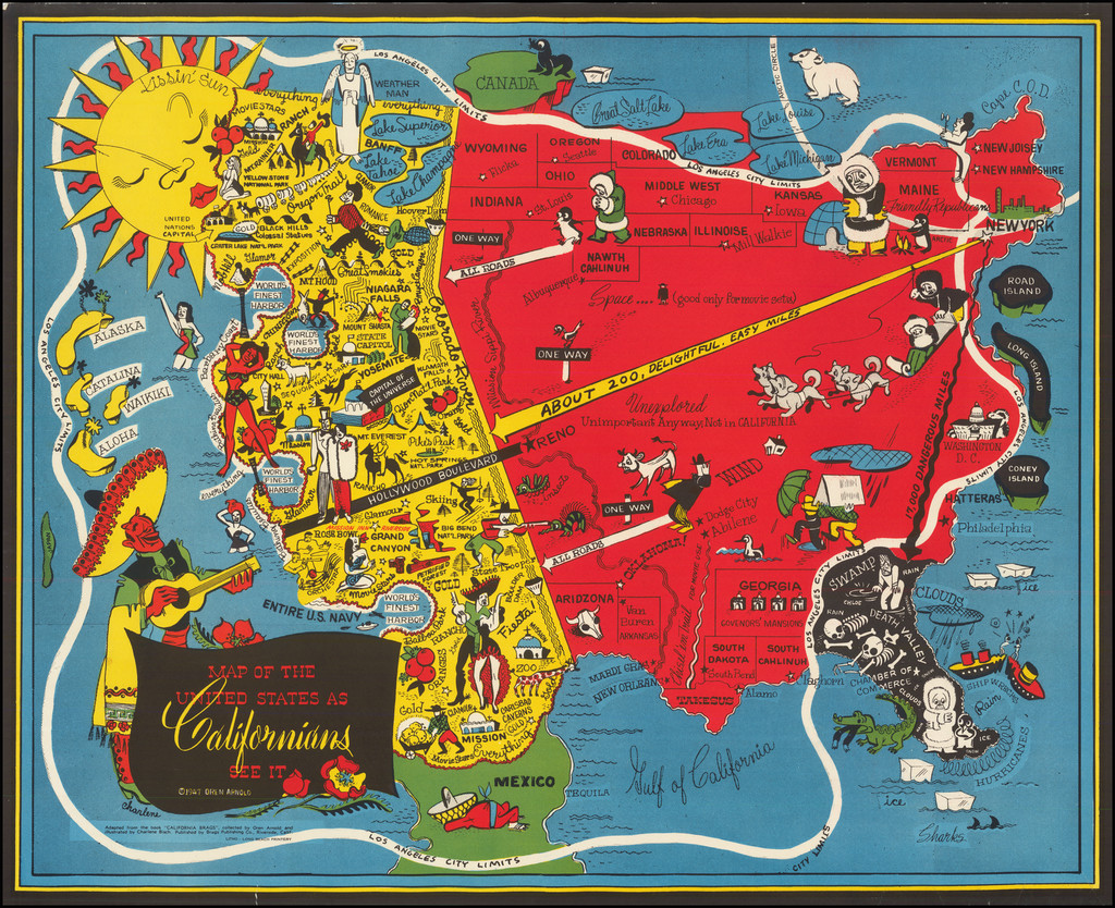 Map of the United States as Californians See It. Barry Lawrence