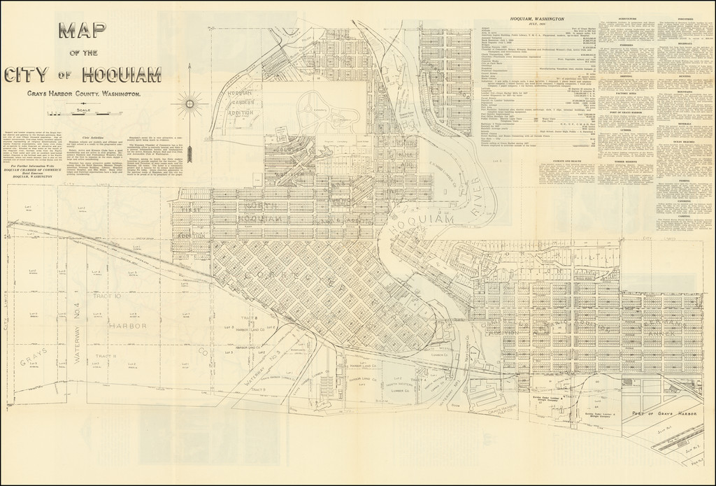 Map of the City of Hoquiam Gray's Harbor County, Washington Barry