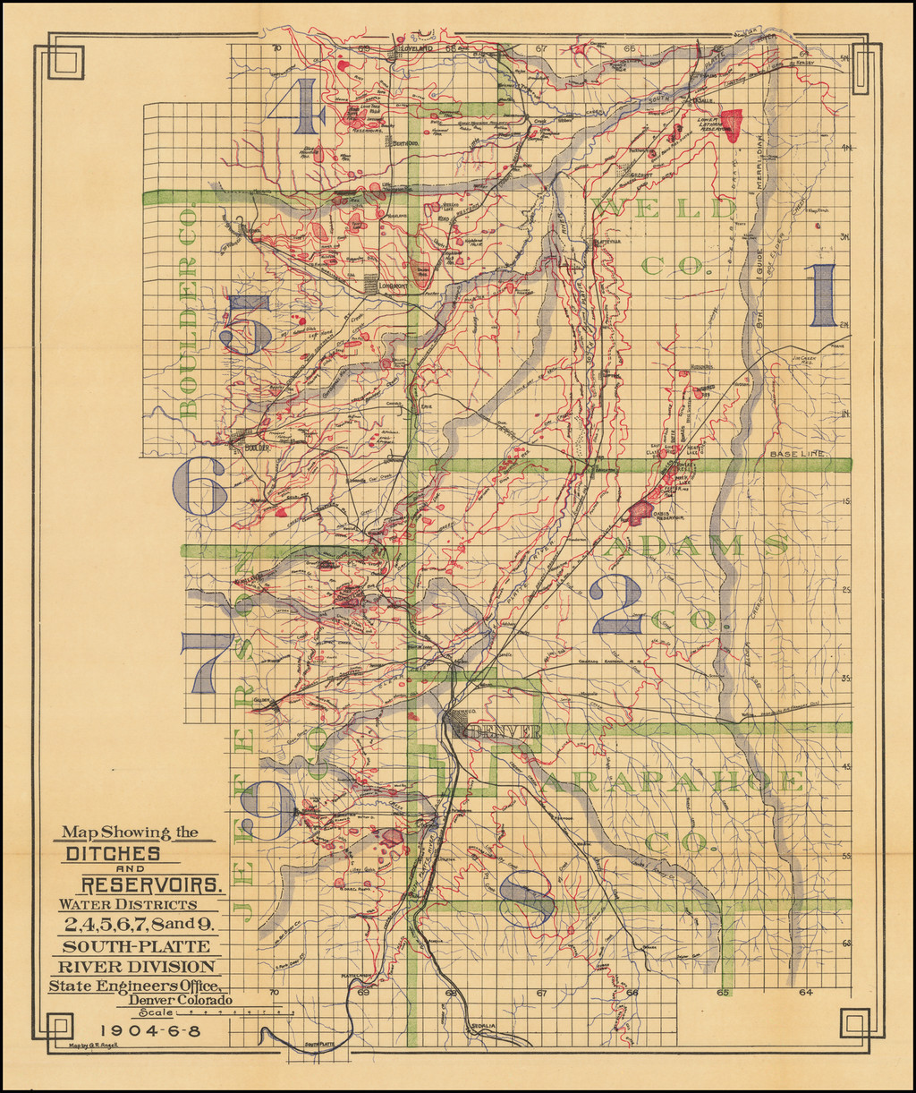 [ Colorado Front Range Loveland to Sedalia ] Map Showing the