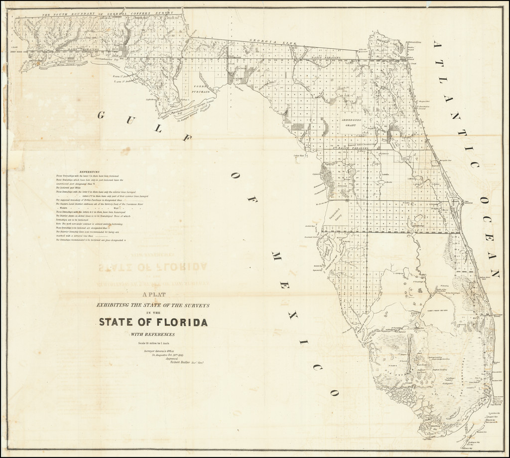 A Plat Exhibiting The State of the Surveys in the State of Florida
