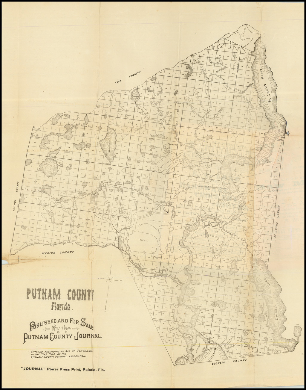 Putnam County Florida. Published and For Sale By the Putnam County