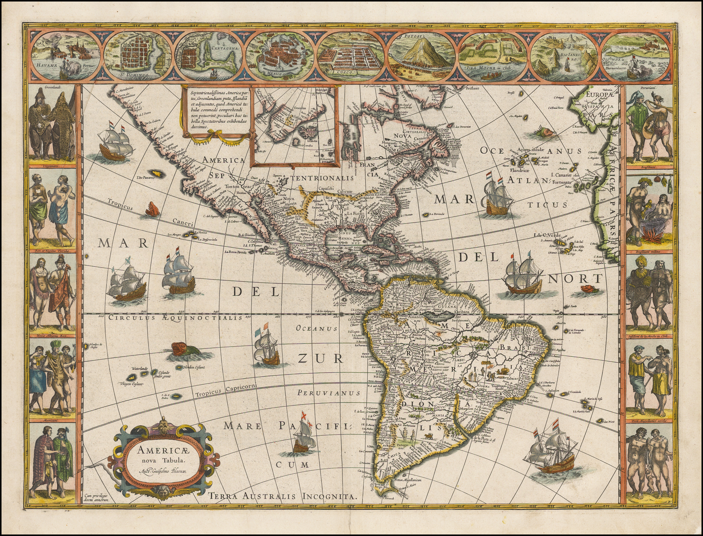 Americae Tabula America Map Americae Nova Tabula Barry Lawrence Ruderman Antique Maps Inc.
