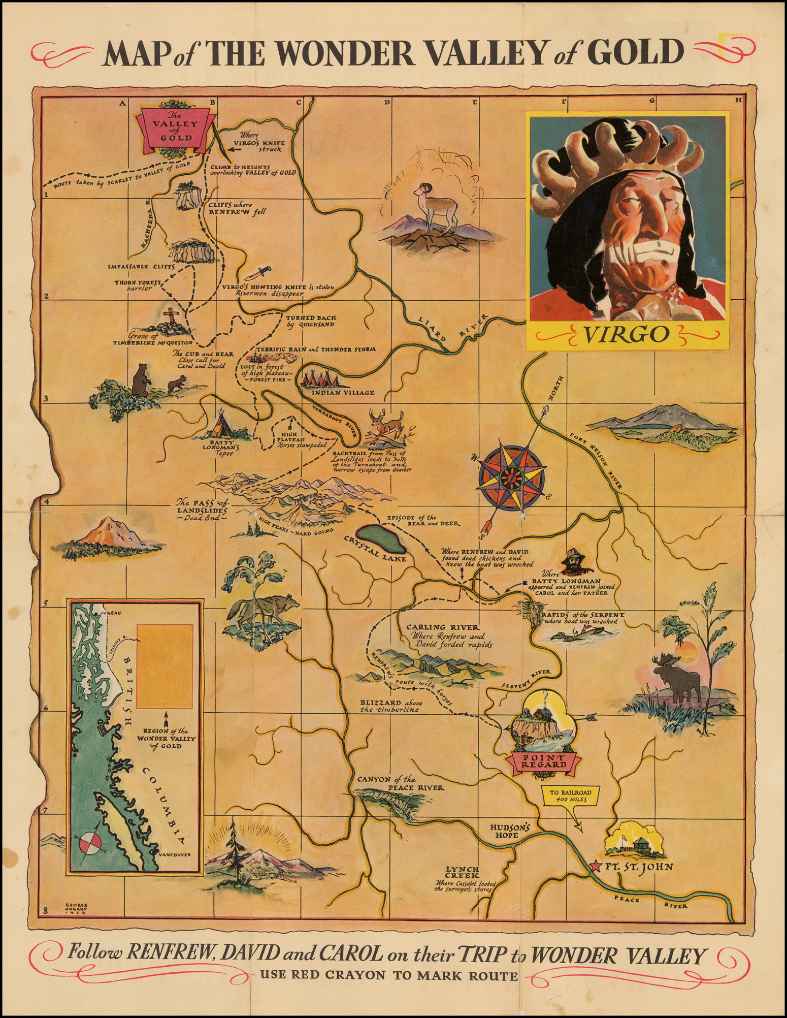 Wonder Valley California Map Map of the Wonder Valley of Gold Follow Renfrew, David and Carol on