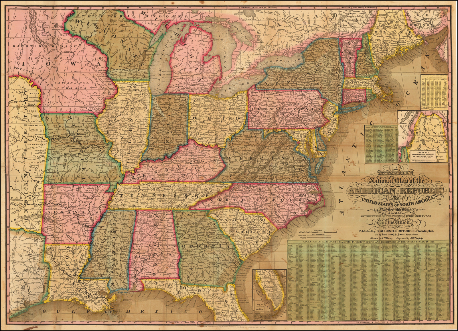 Mitchell's National Map of the American Republic or United