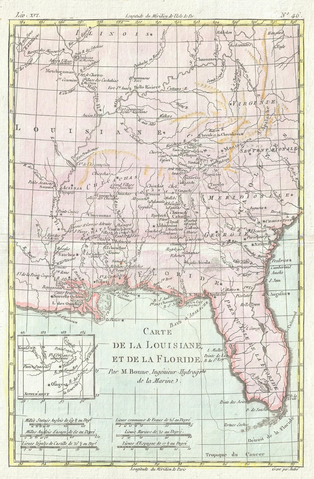 Carte Louisiane Floride Carte De La Louisiane et de La Floride Barry Lawrence Ruderman