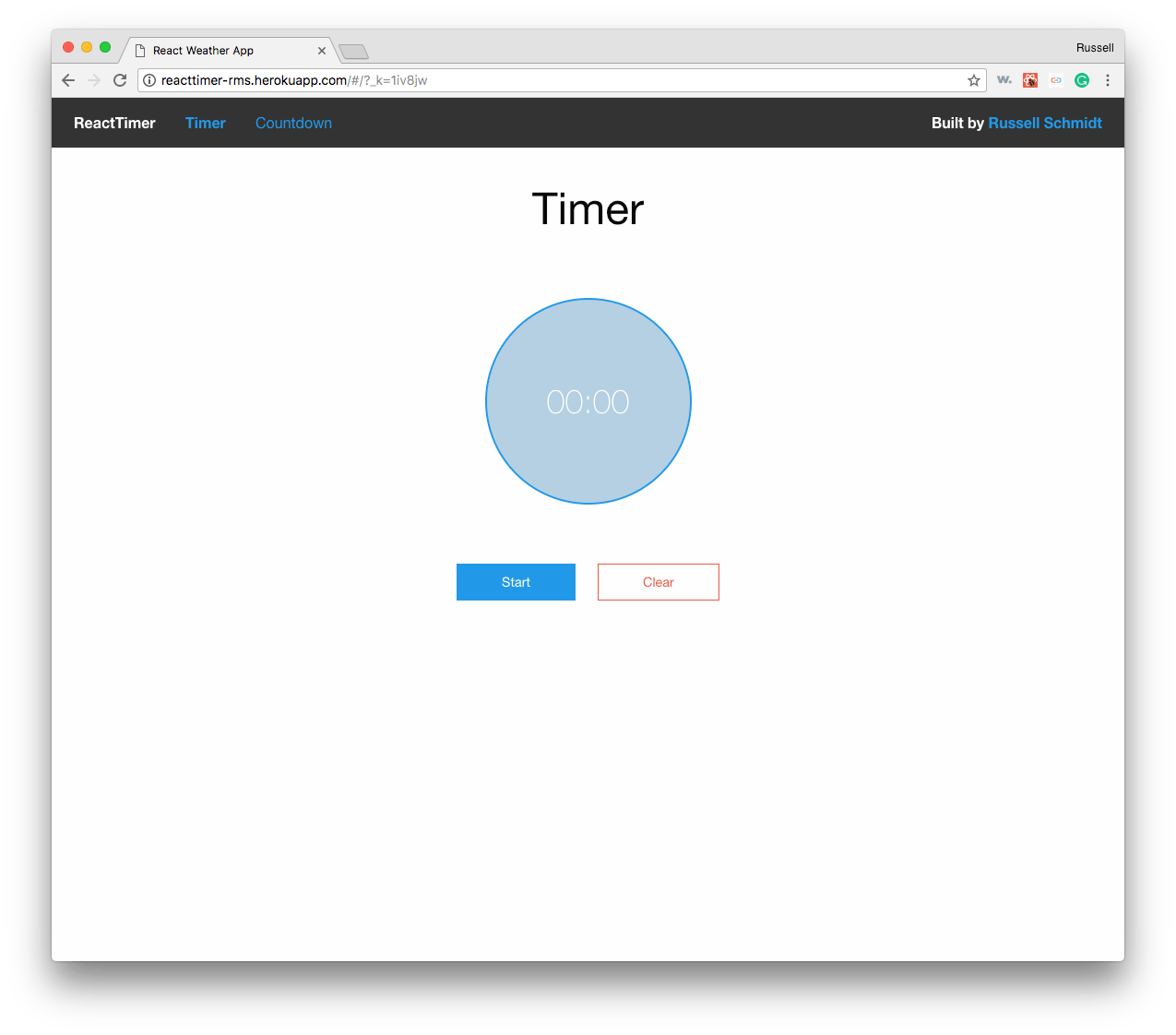 React Timer
