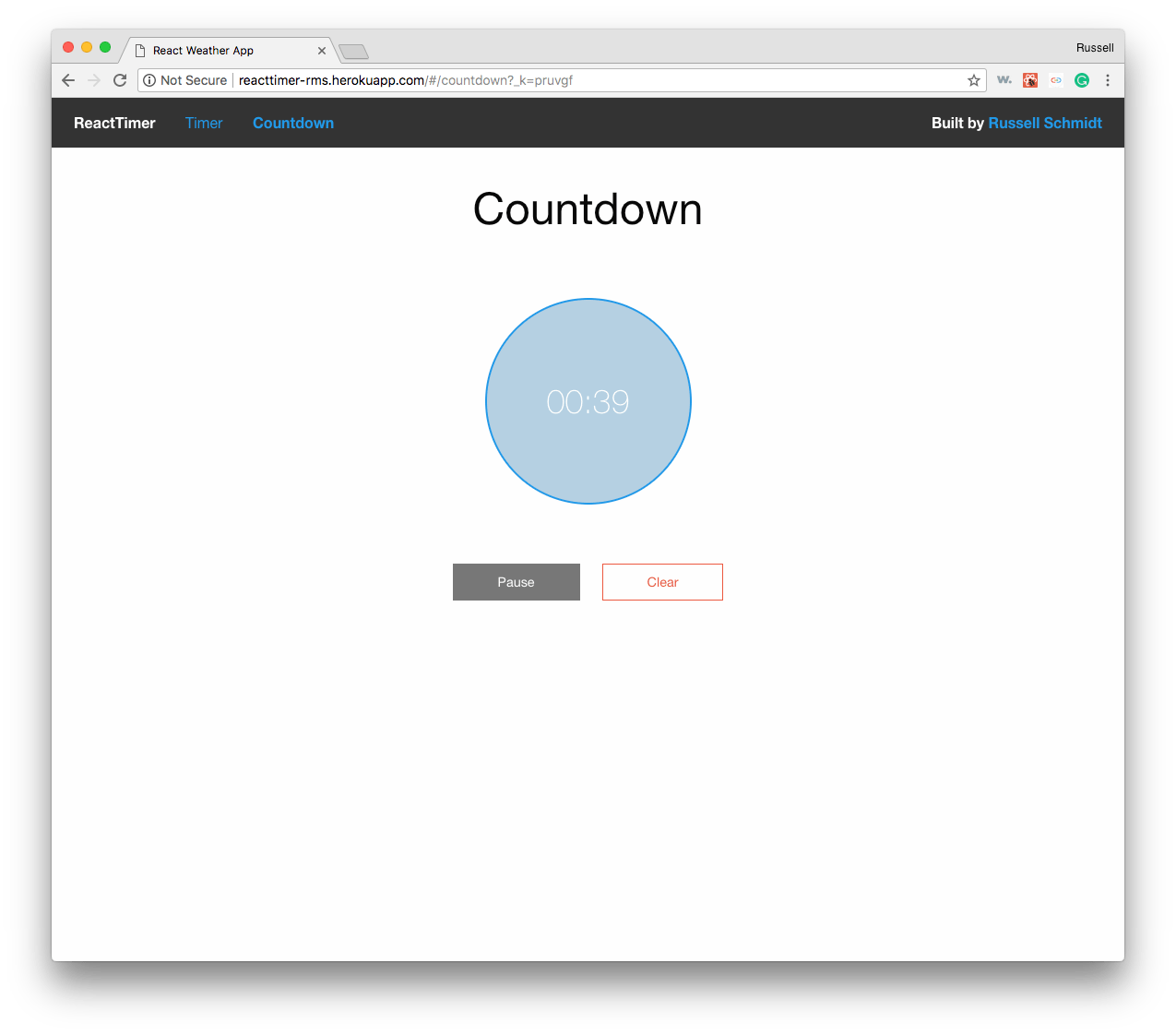React Timer