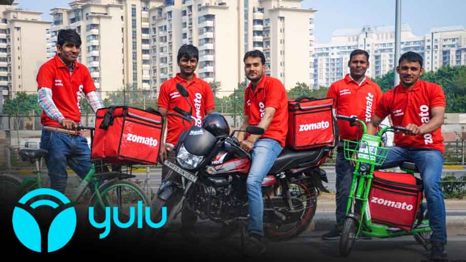 Electric Bike Yulu Ties up with Zomato to Provide EScooter for Food