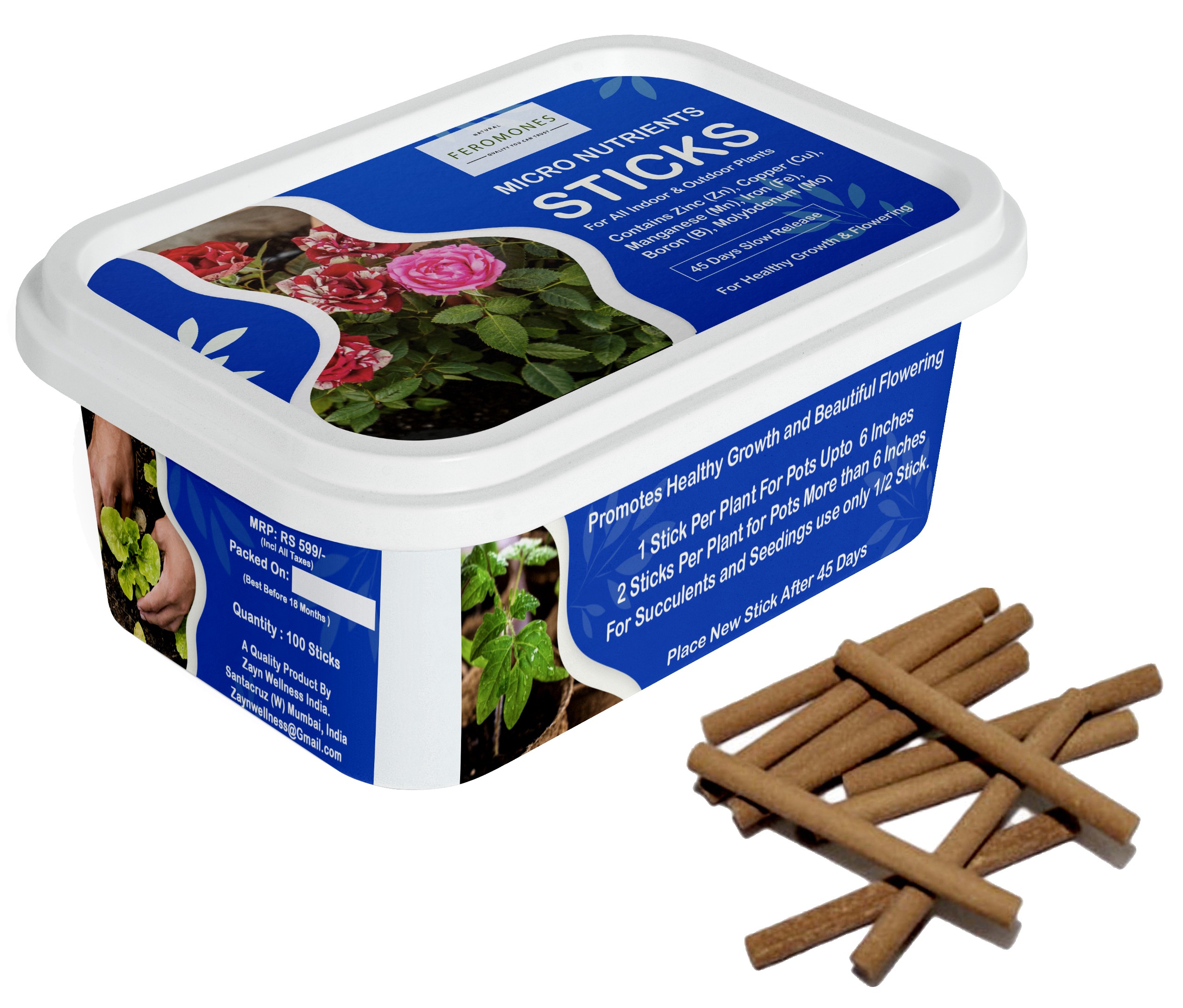 Feromones Micro Nutrient Fertilizer Sticks for Plants Easy