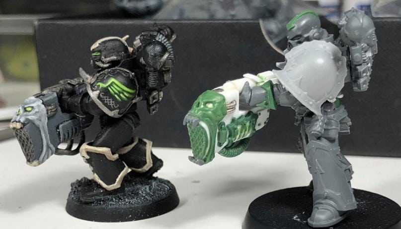 Bigger Chaos Marines Are Better Conversion Corner Spikey Bits