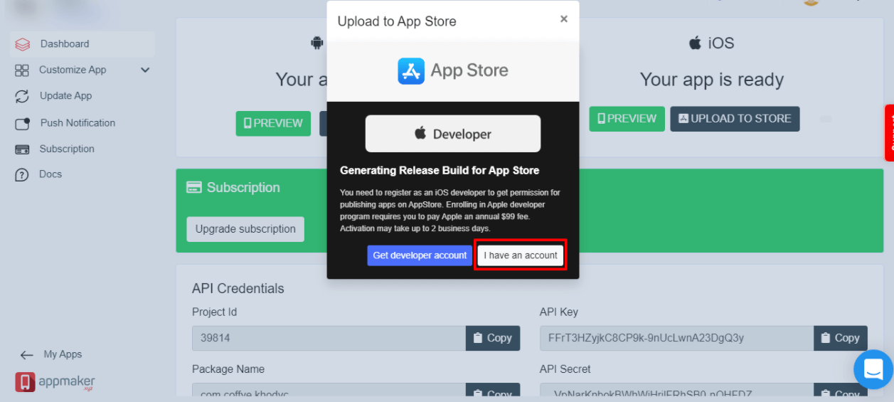Generating Certificates and Upload IPA to App store Connect Appmaker