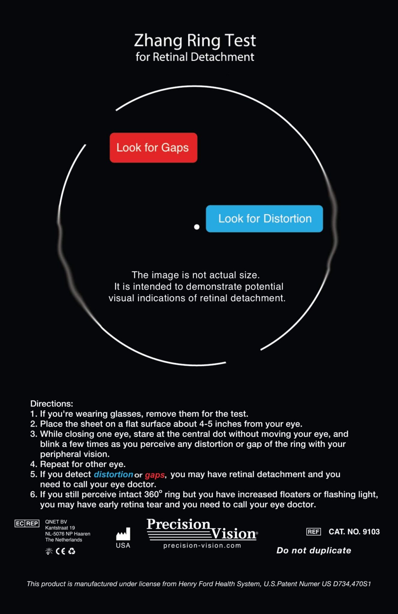 Zhang Ring Test™ Vision Testing Aids Precision Vision