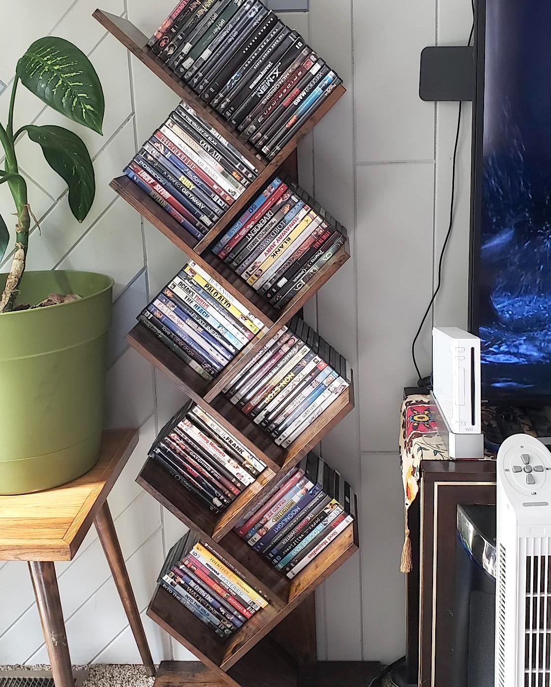 VASAGLE Rustic 8Tier Tree Bookshelf, Rustic Brown REAL DECORS