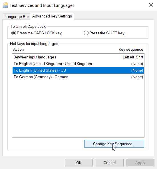 Shortcut to Change Keyboard Language in Windows 10