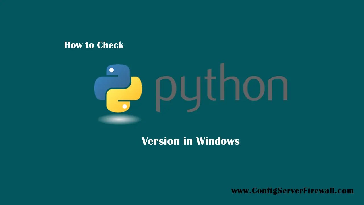 How to Check Python Version in Windows
