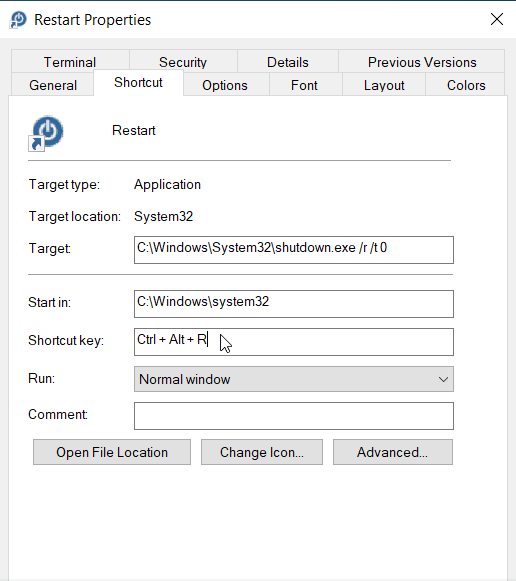 How to Create a OneClick Restart Shortcut in Windows 10