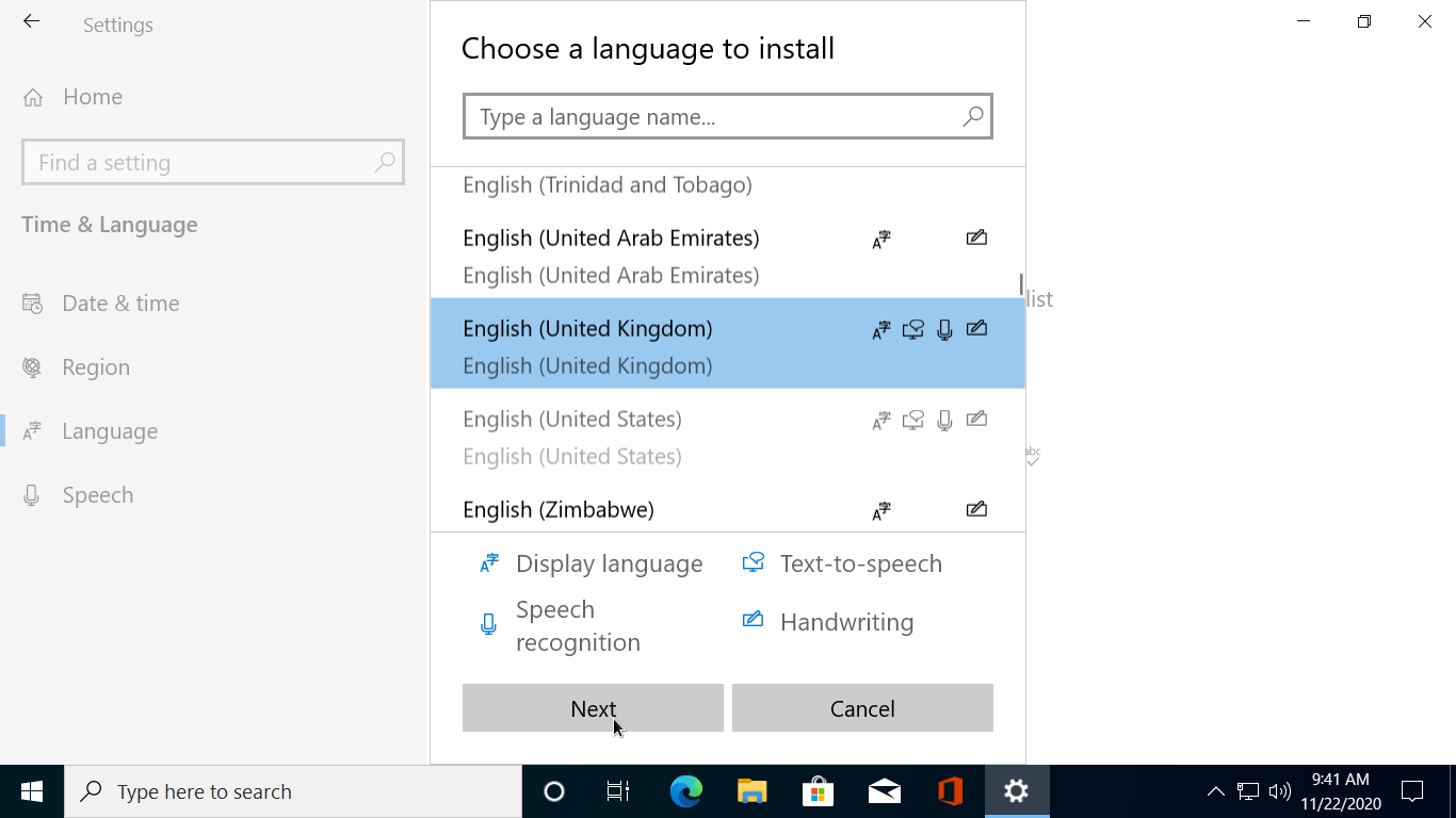 Change Keyboard Language Windows 10