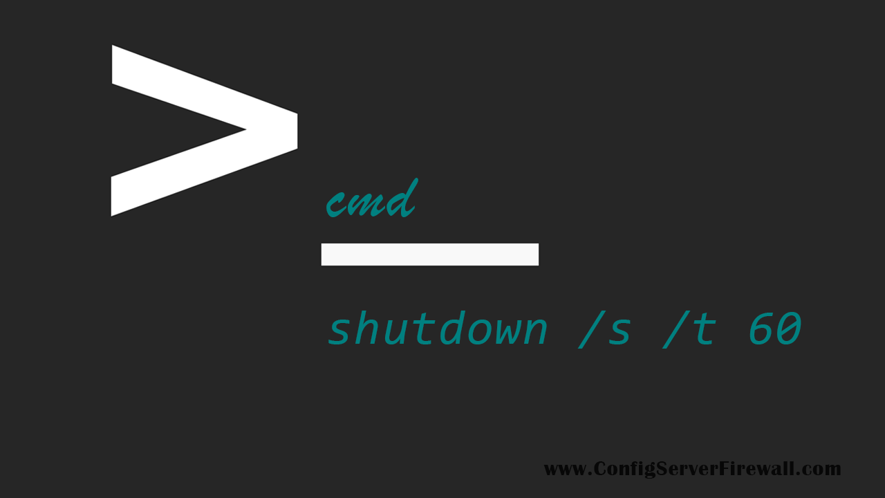 Shutdown Command Windows 10/11 CMD Shutdown
