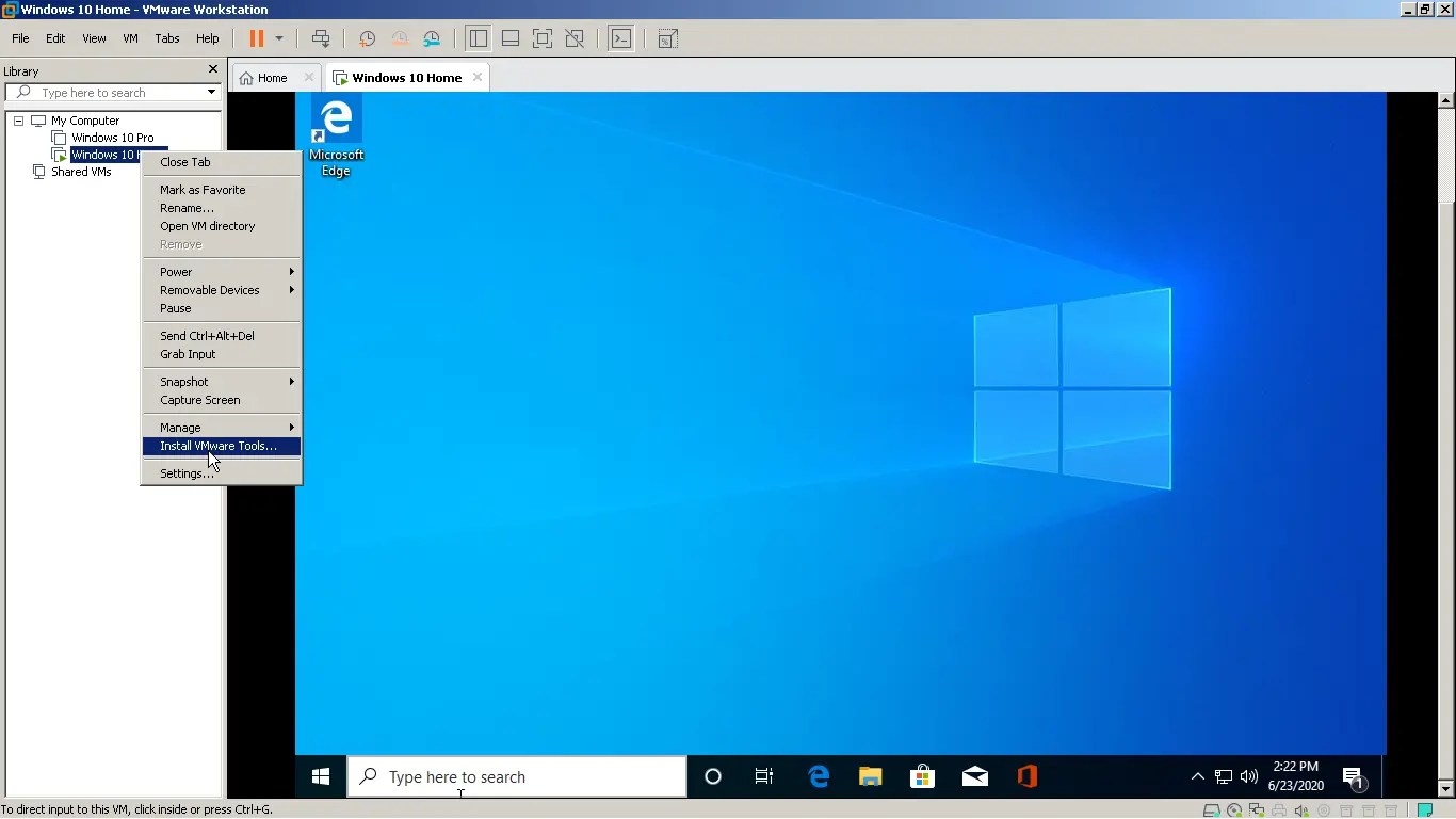 Install VMware Tools on Windows 10 VMware Workstation