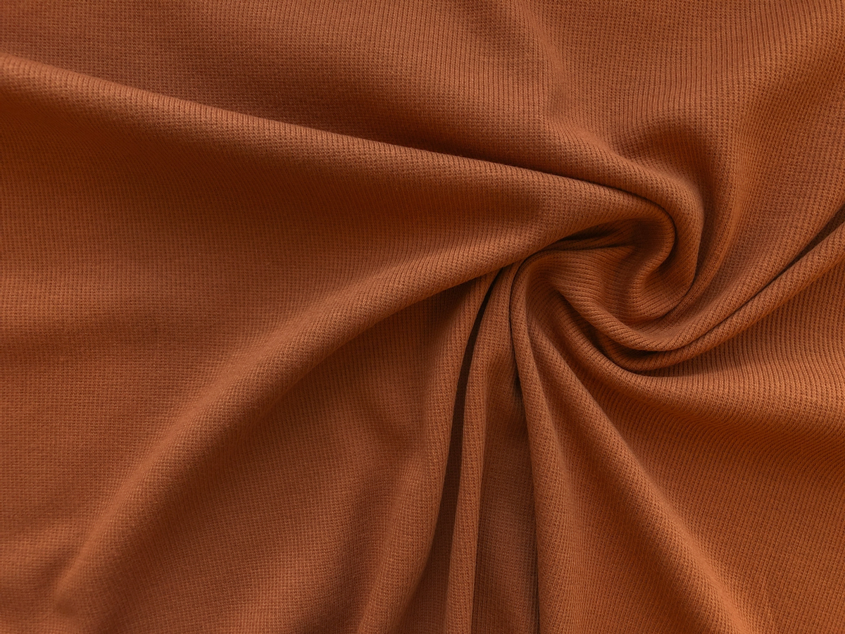 Organic Cotton Rib Knit Cinnamon Stonemountain & Daughter Fabrics