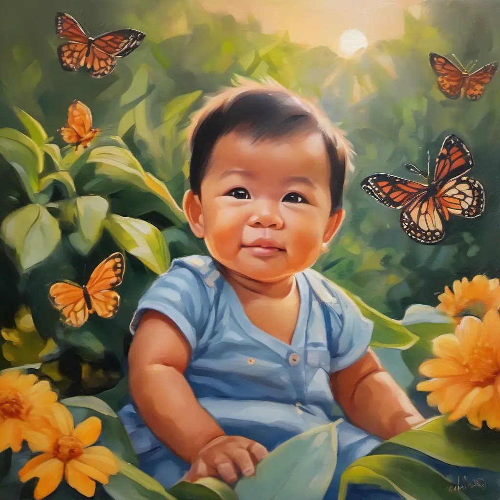 Grayson's First Visit to a Butterfly Garden
