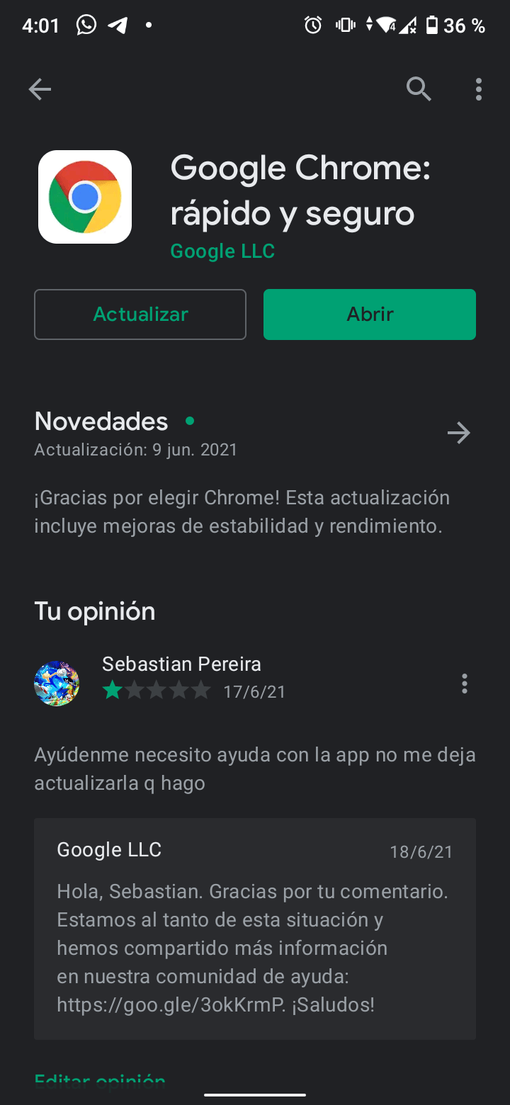 Chrome App Update Stuck On Pending / Google Play Store
