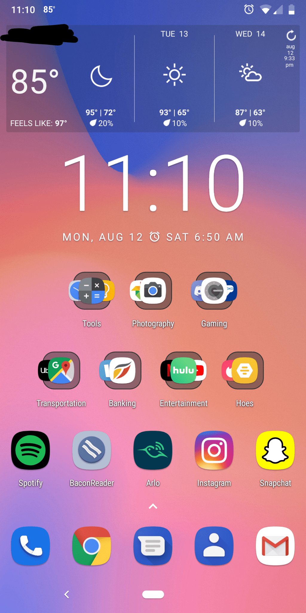 Is it possible to remove the weather from the home screen? Google