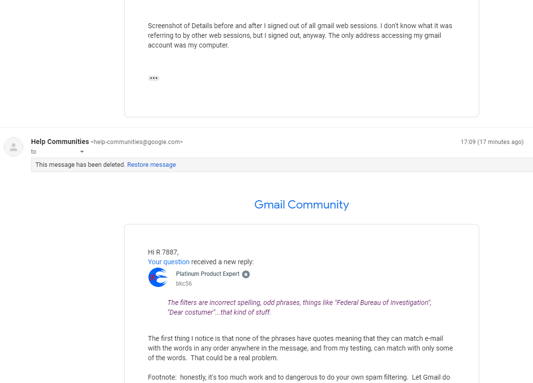 Gmail Inbox Messages Disappeared GAMILQ