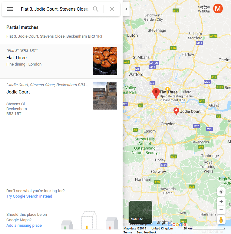 Residential Map With Addresses Correct missing UK residential address, feedback form demands street