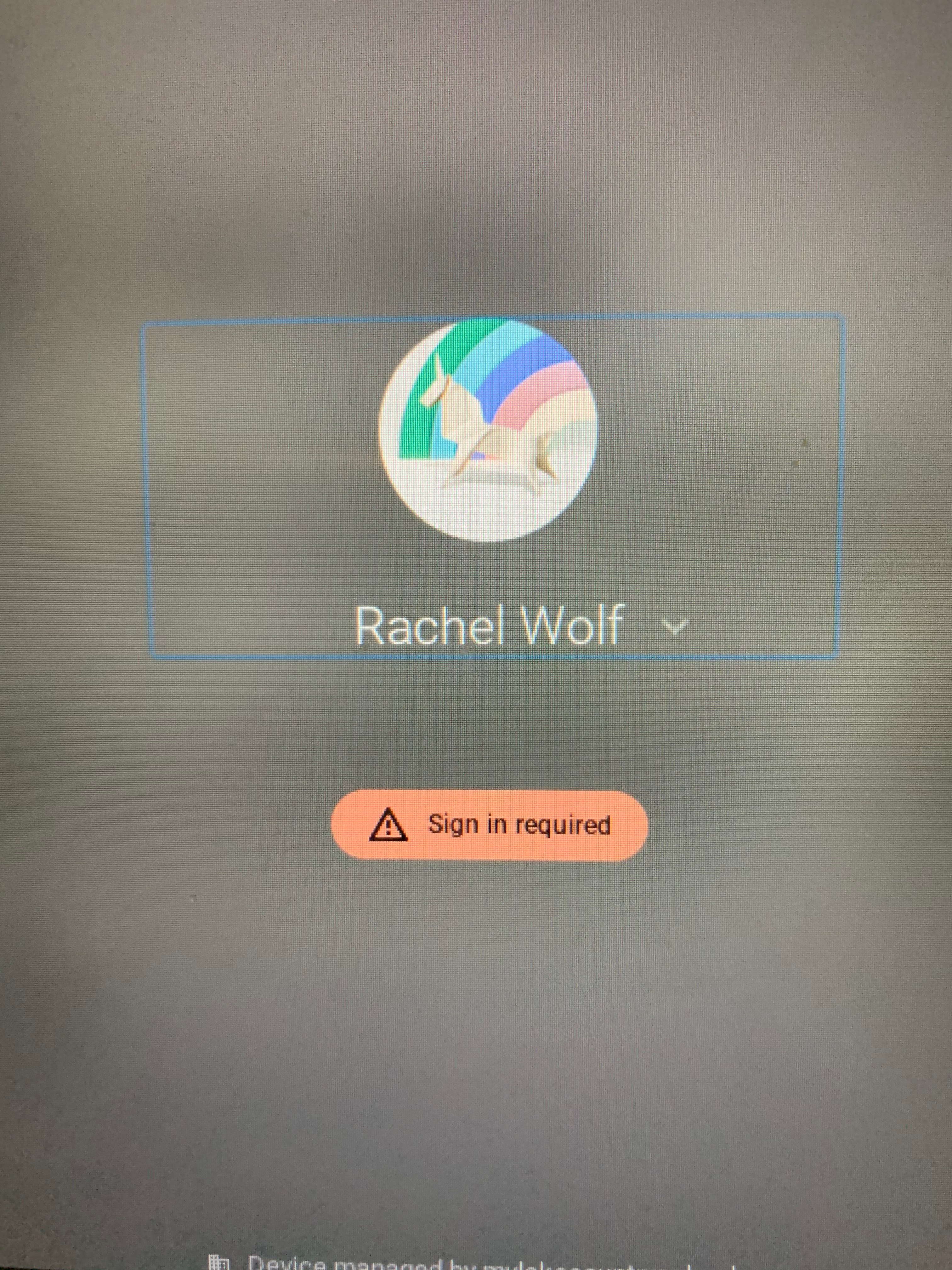 Every time I turn off my Chromebook (Lenovo 300e), it says "sign in