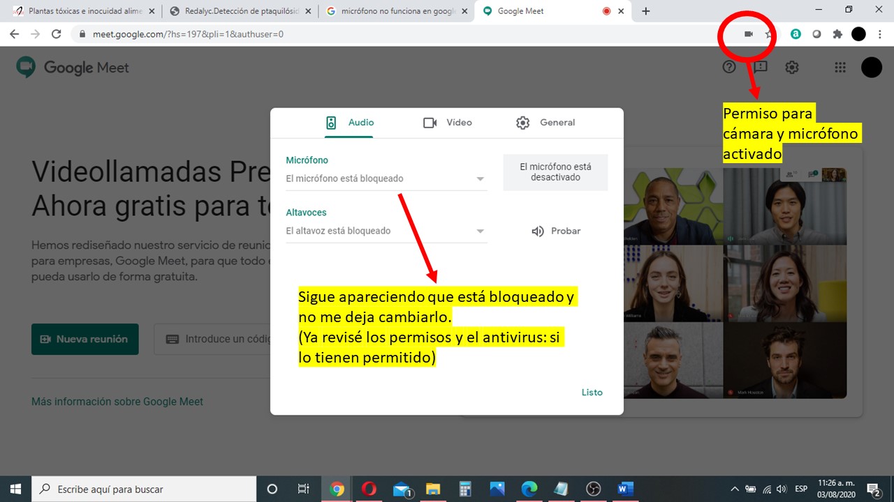 Como Hago Para Que Google Meet Detecte El Audio De Mi Microfono Interno Comunidad De Google Chrome