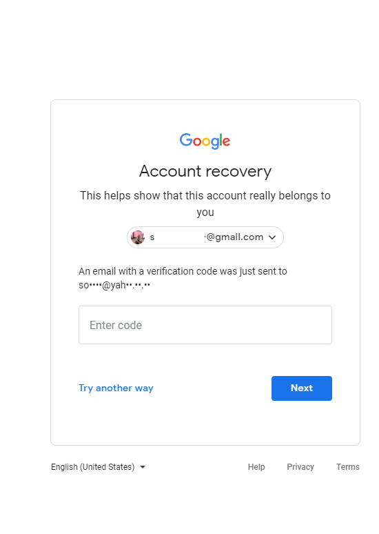 Verification code not being sent Gmail Community
