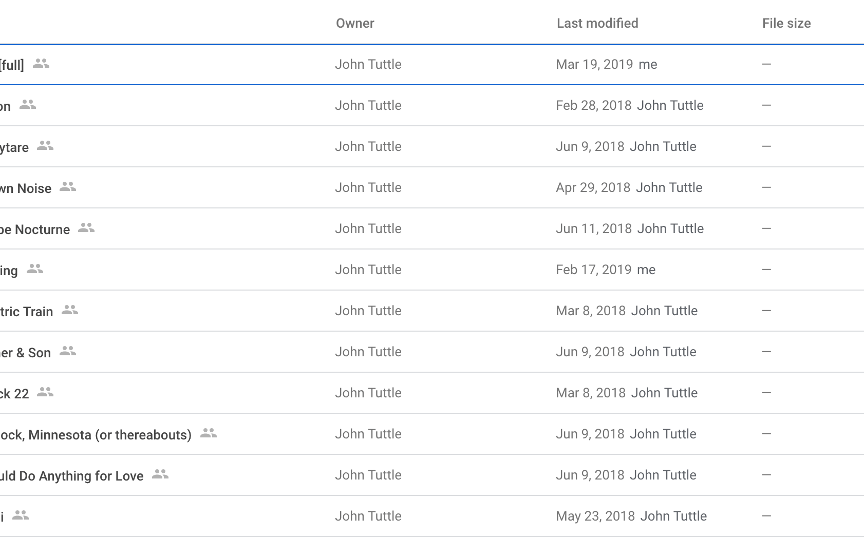 where is my file size information? Google Drive Community