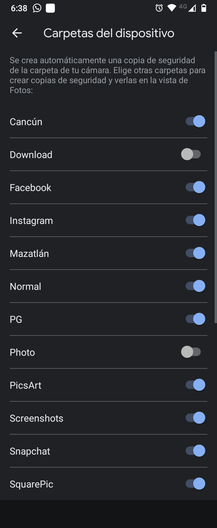 ¿Por qué la carpeta de WhatsApp no aparece para almacenar mis fotos