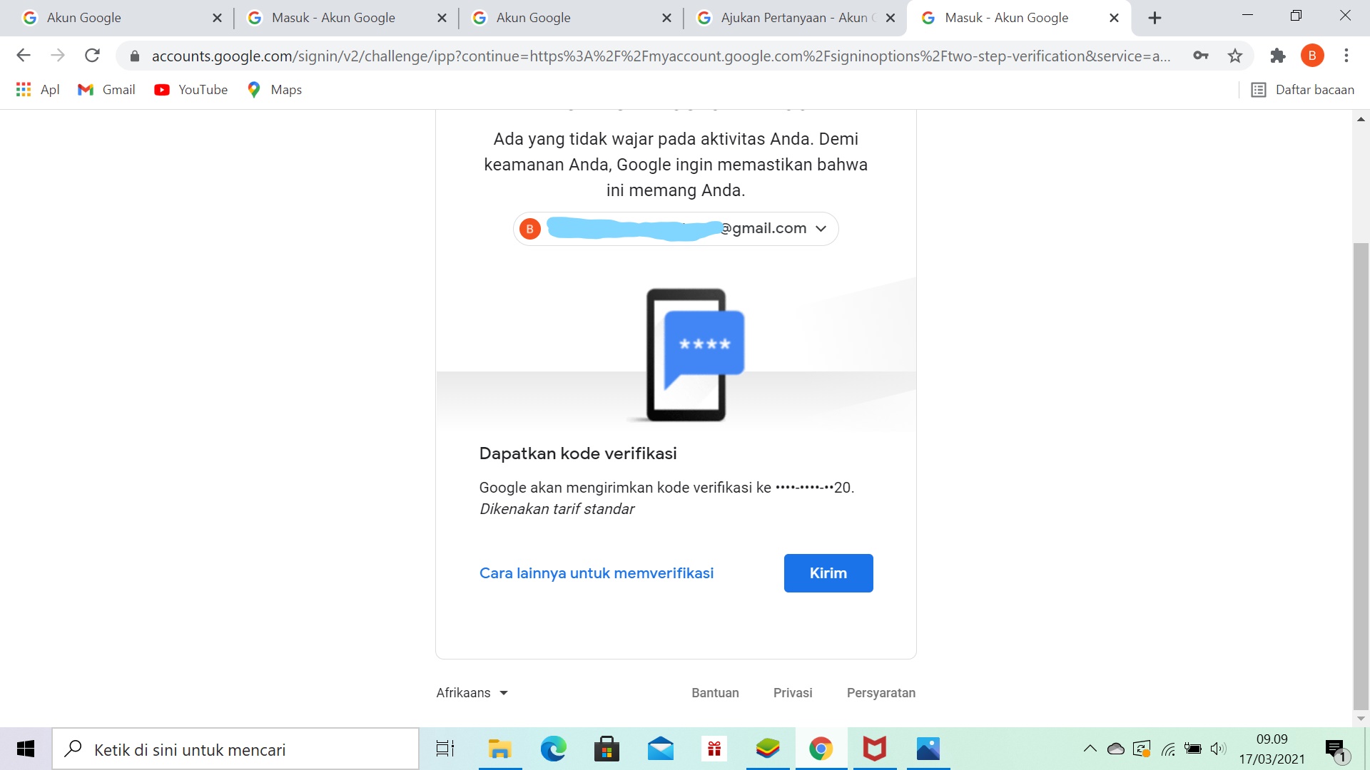 KENAPA KODE VERIFIKASI DIKIRIM KE NOMOR HANPONE LAMA
