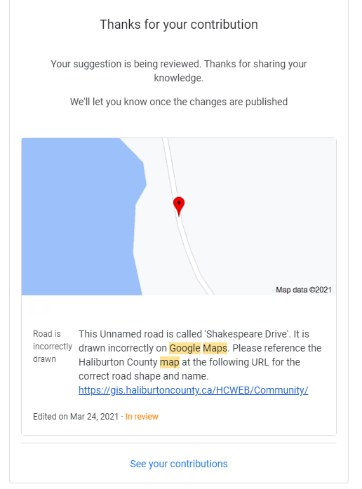 Unnamed Road Google Maps How to get my Google Maps Road Edits Approved They are stuck in
