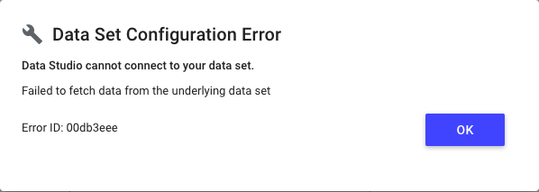 Data Set Configuration Error Data Studio Community