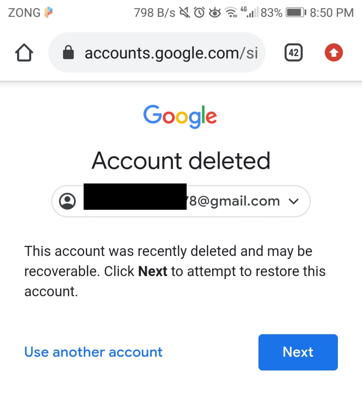 My phone is lost and can't login my gmail account Google