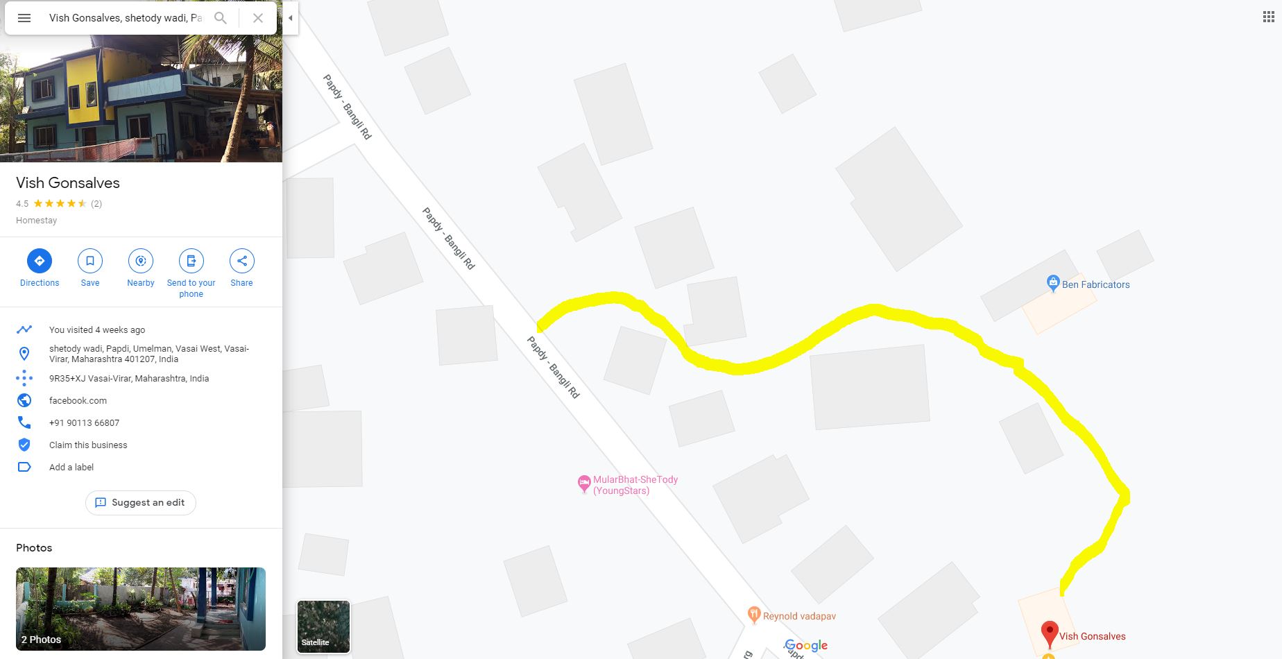 Map Not Showing Route I Want To Create A Route On Google Map, Since The Road To My House Is Not Showing On Google Map - Google Maps Community
