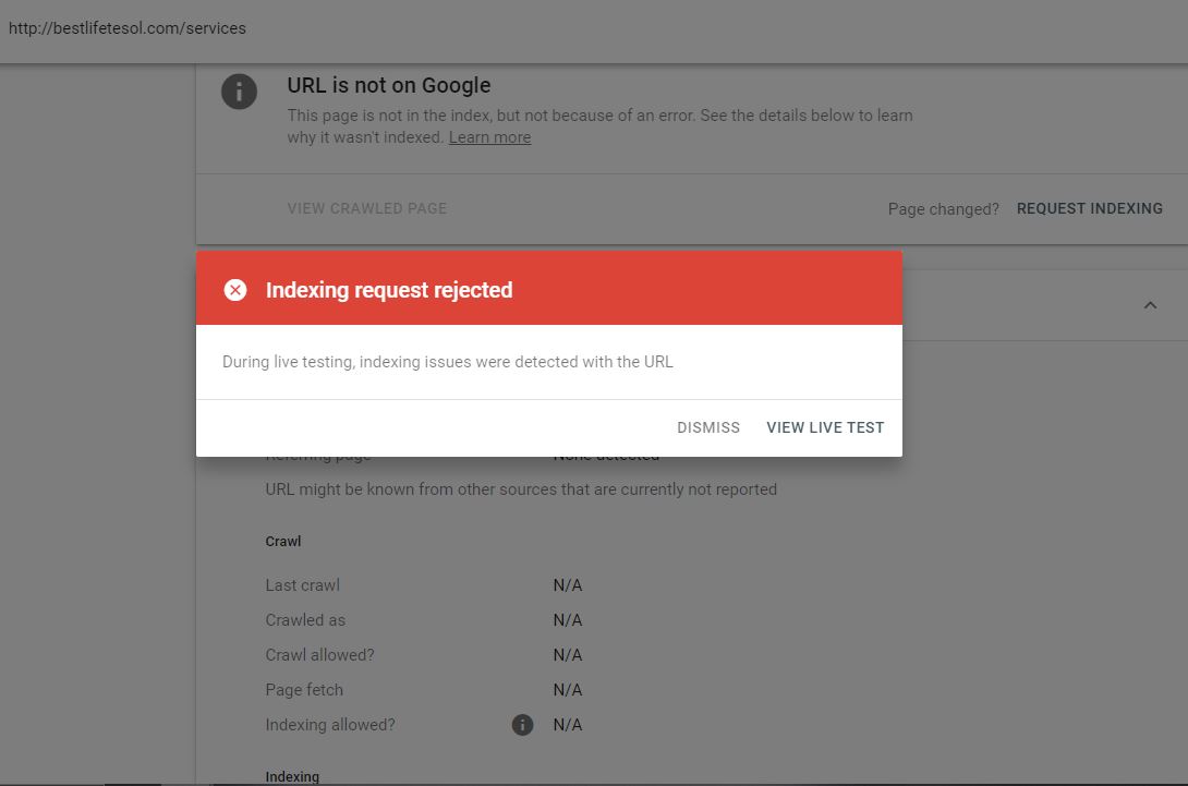 Only home page is indexed; how can I get the other site pages indexed