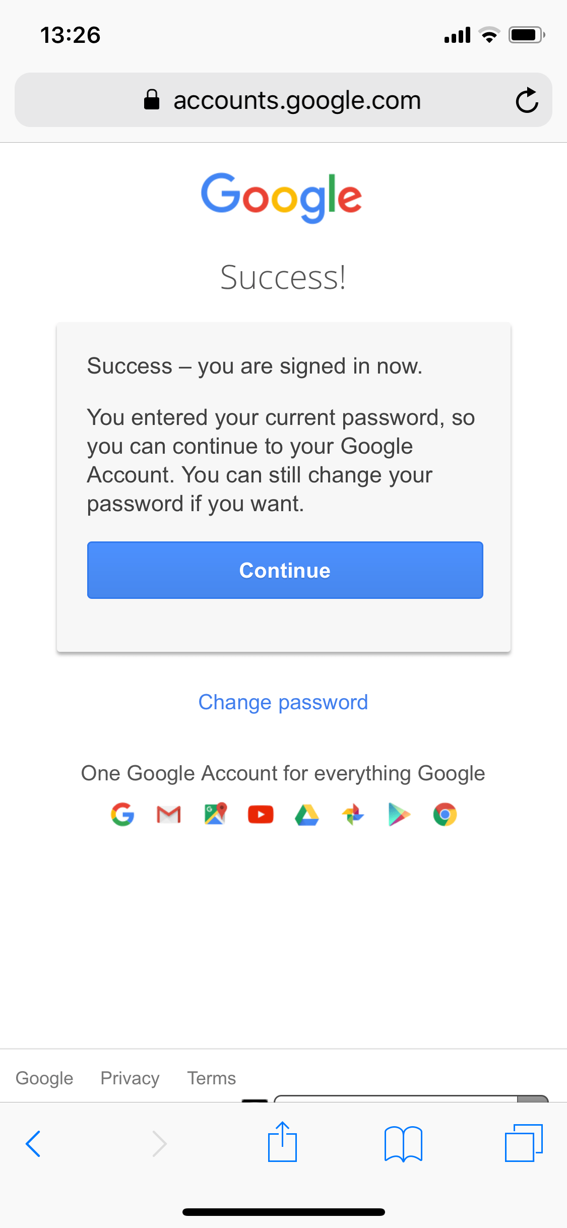 When trying to log into my account it states that access