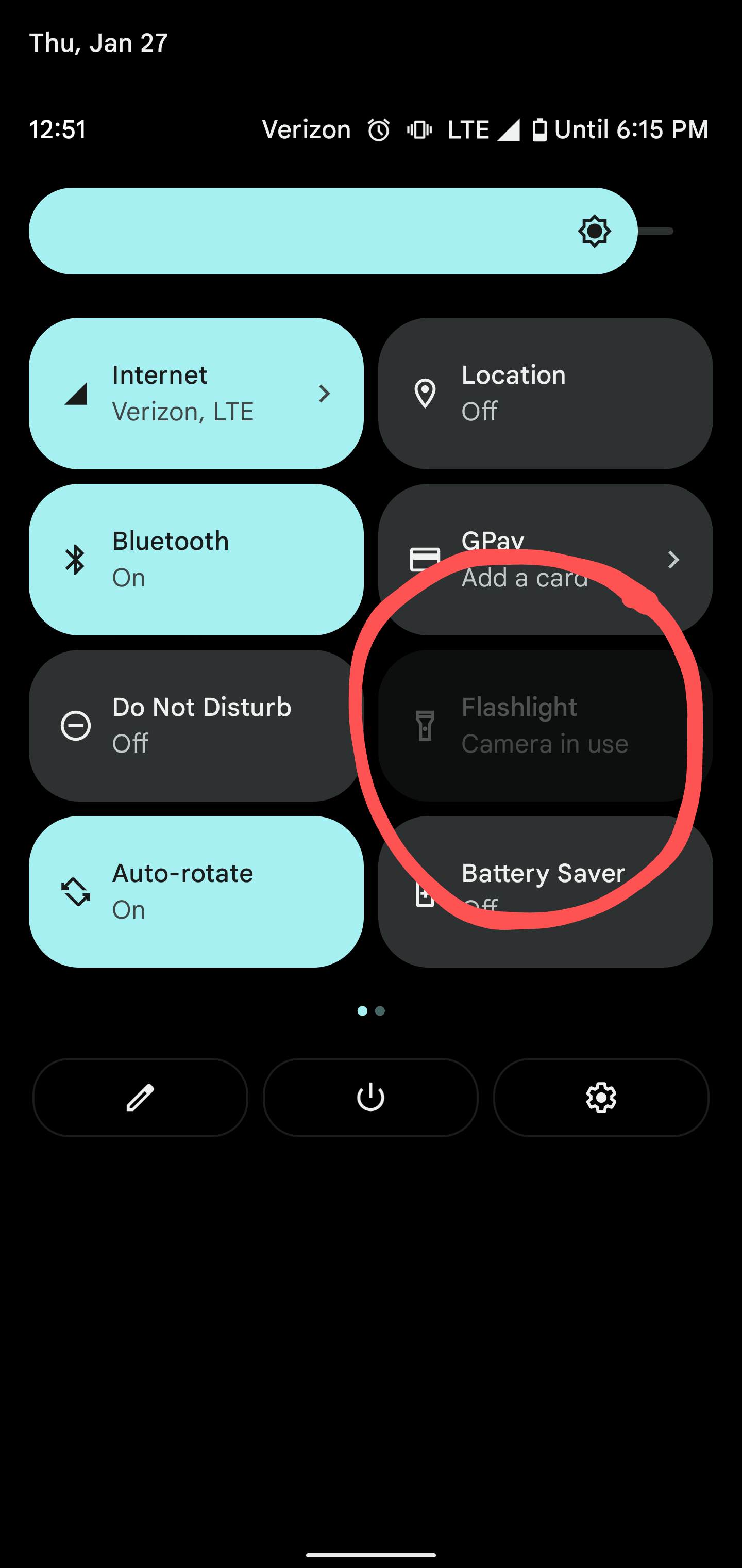 Rear facing camera does not work and flashlight says in use my 
