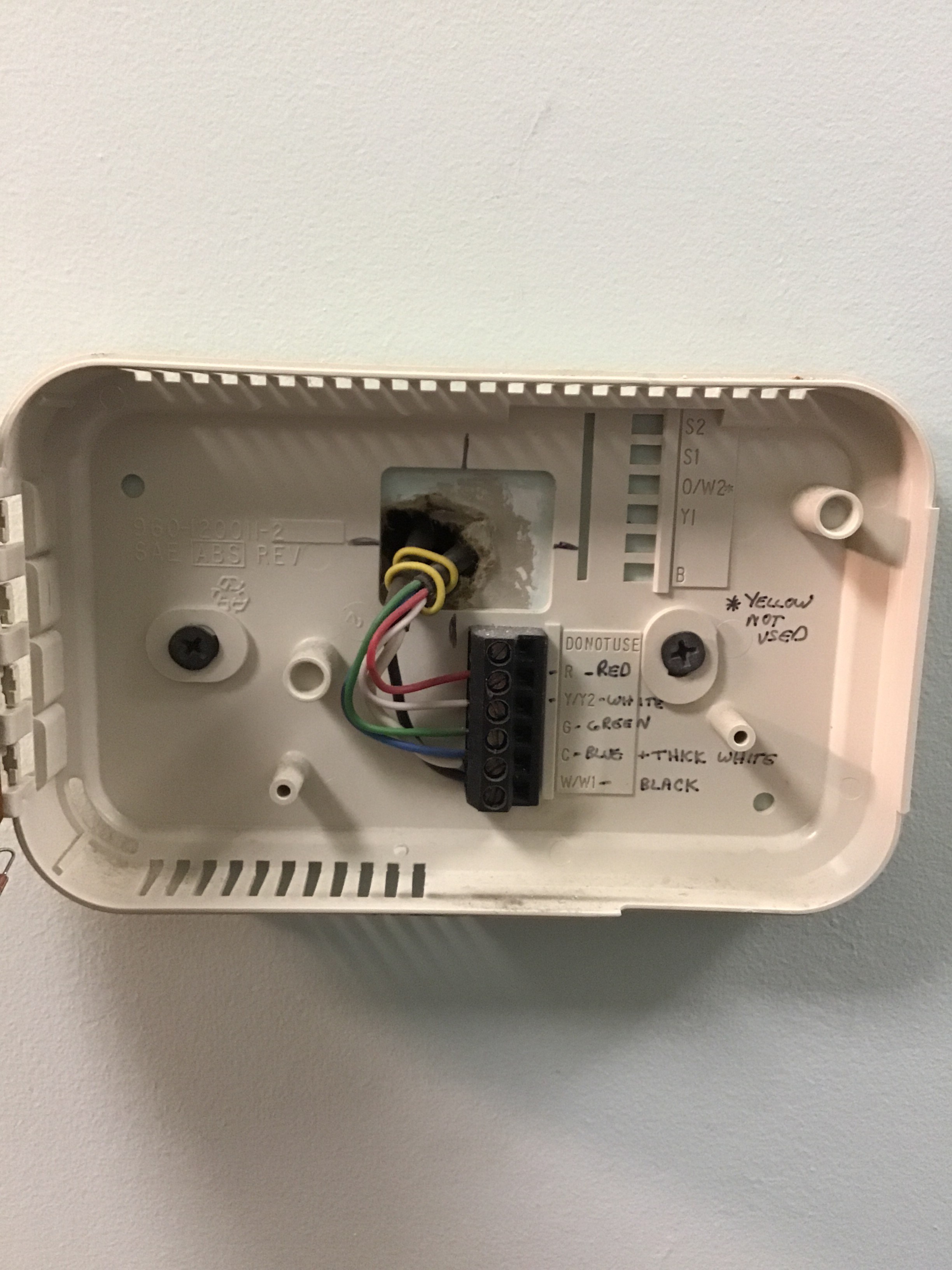 I have 2 Cwires on my old thermostat and there is only