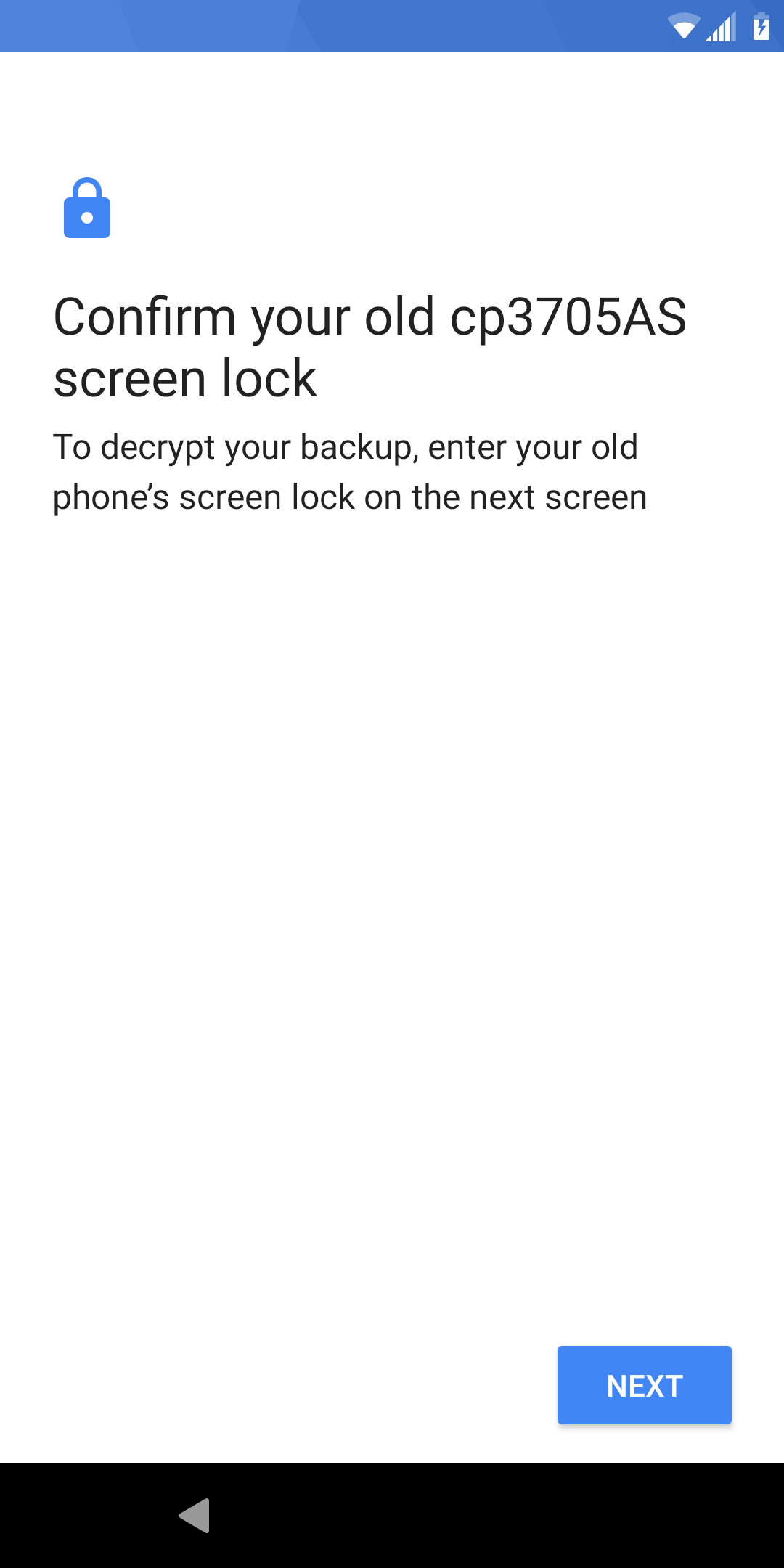 How do unlock a backup from my old phone? - Android Community