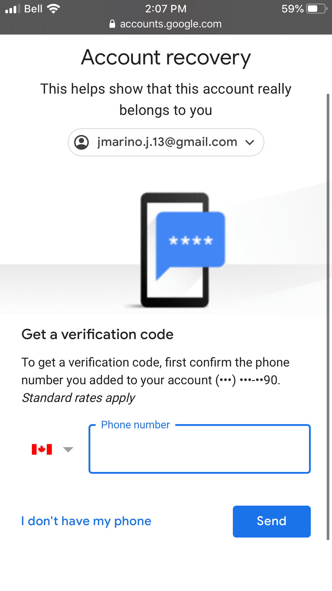 Can’t recover account with 2 step verification ( lost