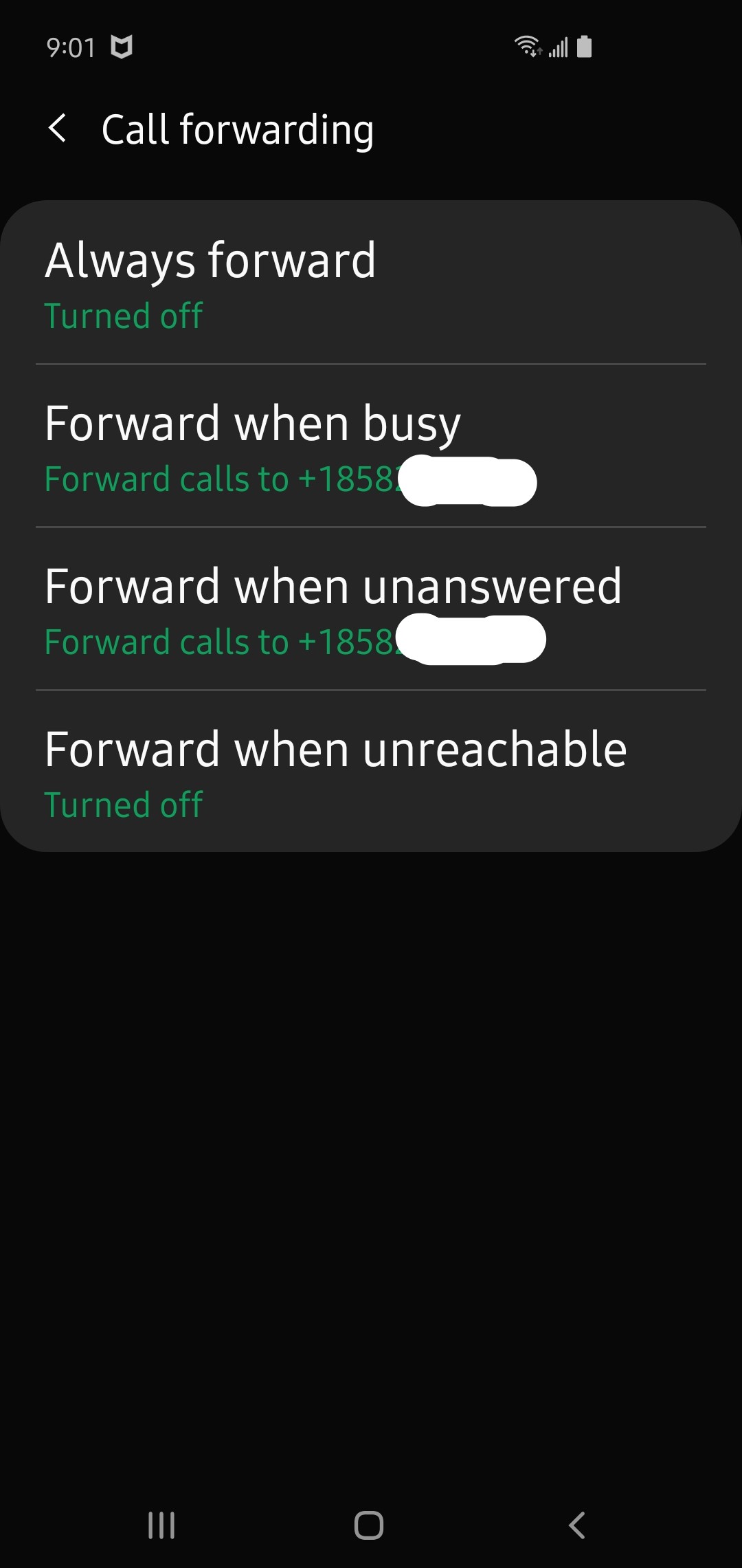 Conditional Call Forwarding & TMobile Settings for Samsung S10