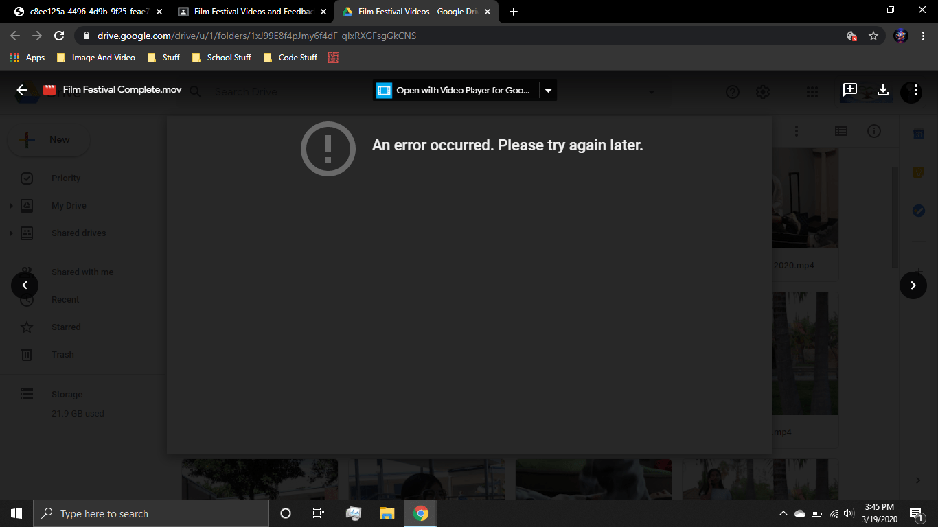 Google Drive Won't Play Videos Google Drive Community