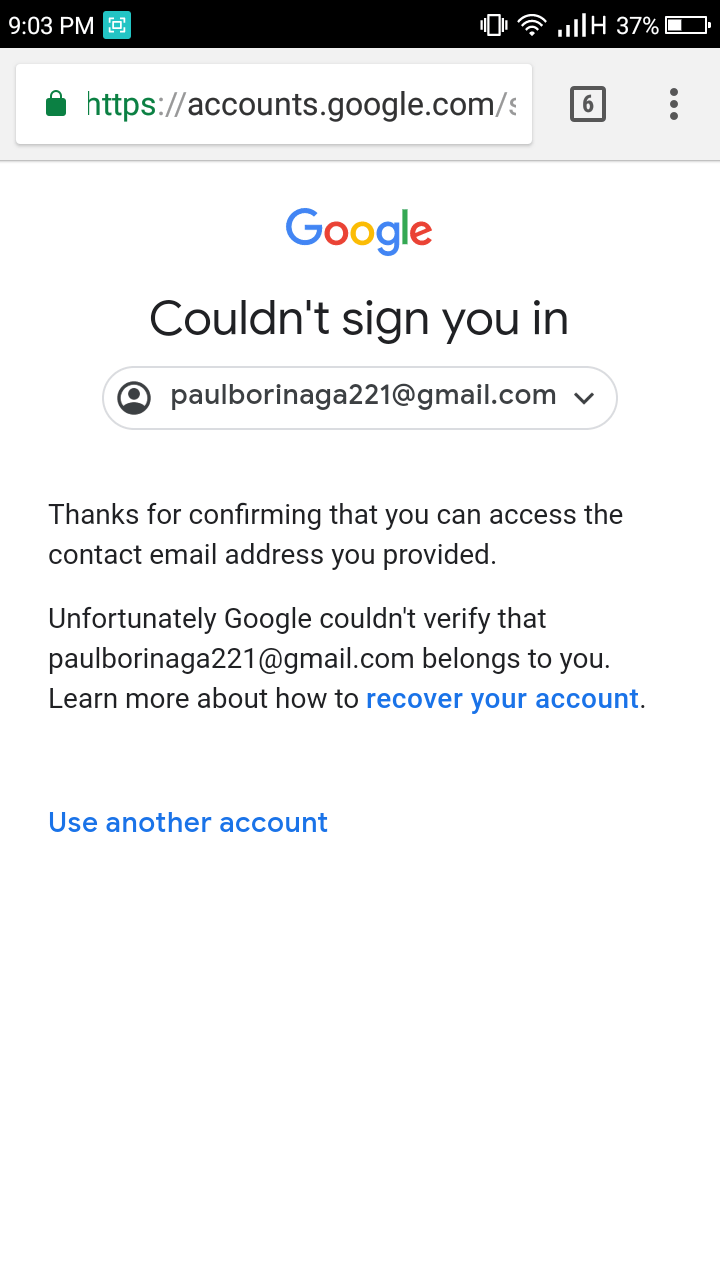 I cant recover my account Google Account Community