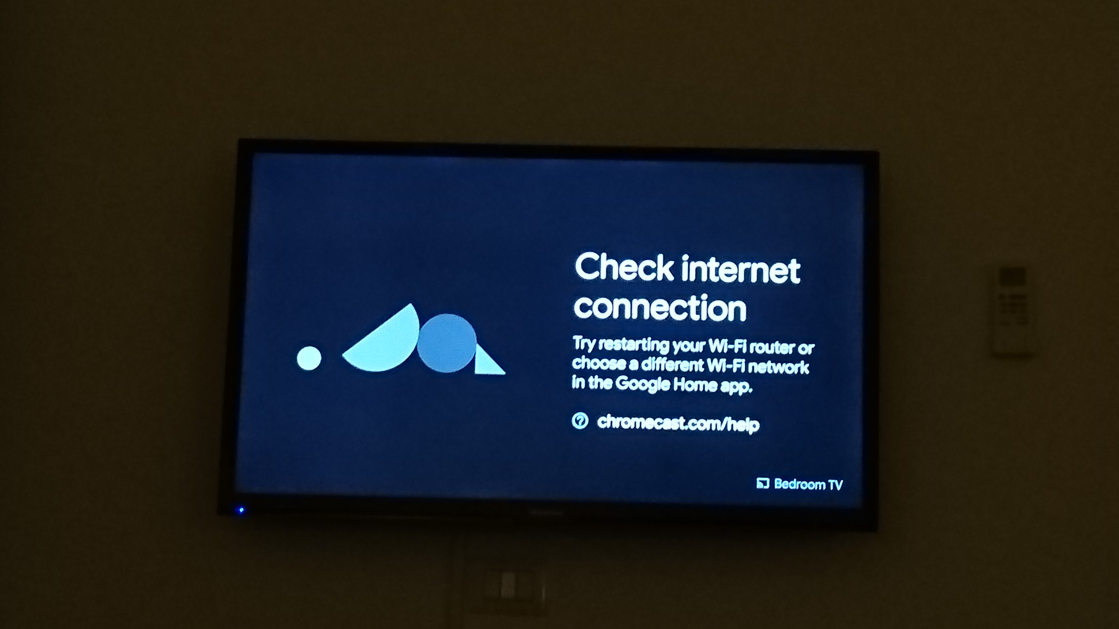 "Check Connection" Chromecast