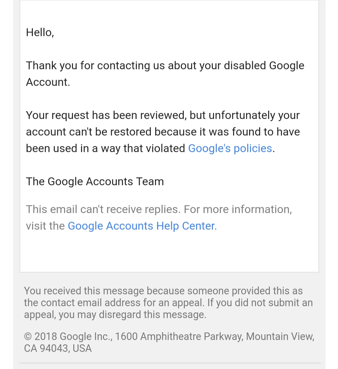 My account is disabled without any reasons! Google Account Community